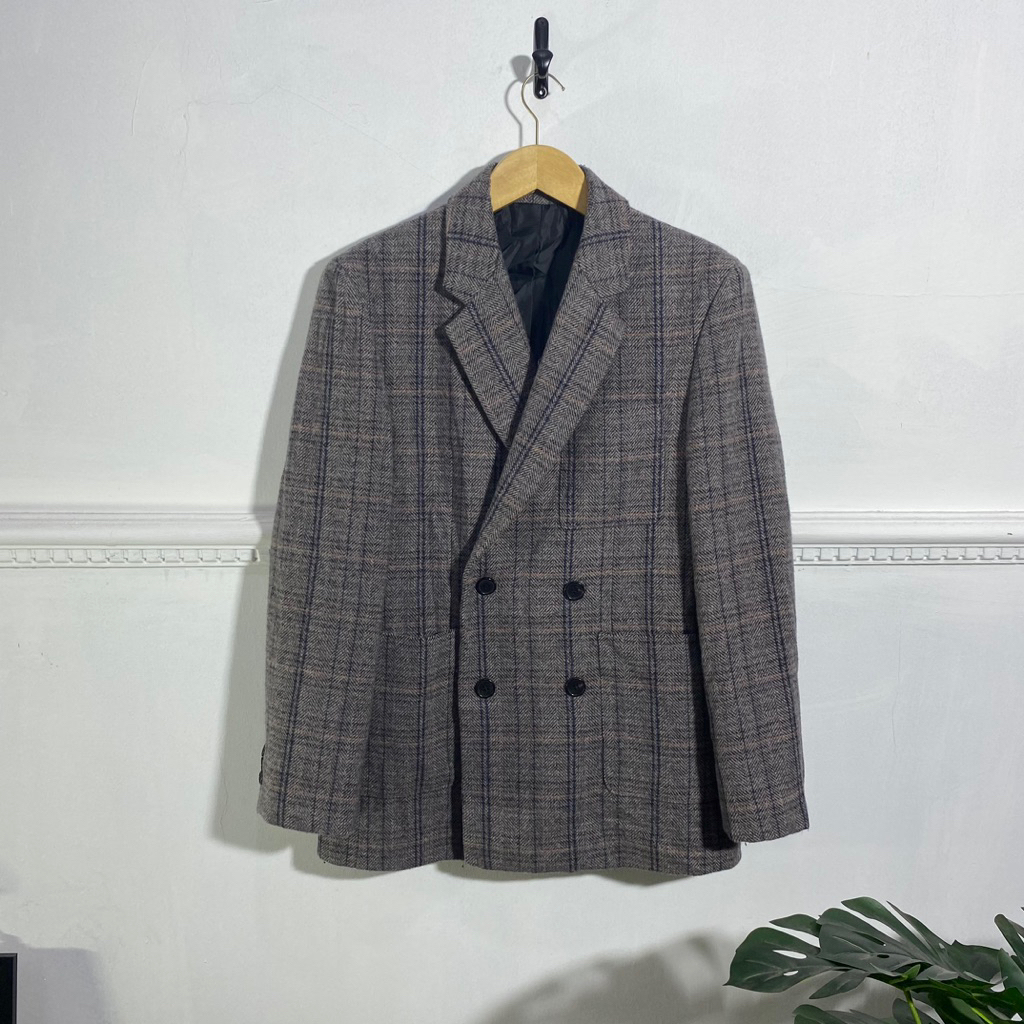 JAS BLAZER WOOL VINTGE DOUBLE BREASTED 8SECOND (P77 L53)