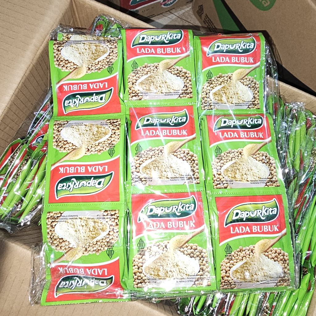 

1 Renceng Merica Lada Bubuk Dapur Kita 12 Pcs x 2 Gram - Bumbu Dapur Serbaguna Instan Spices Powder