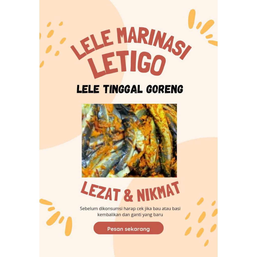 

Marinasi ikan Lele Siap goreng isi (2-3)ekor 250 gram 1/4kg