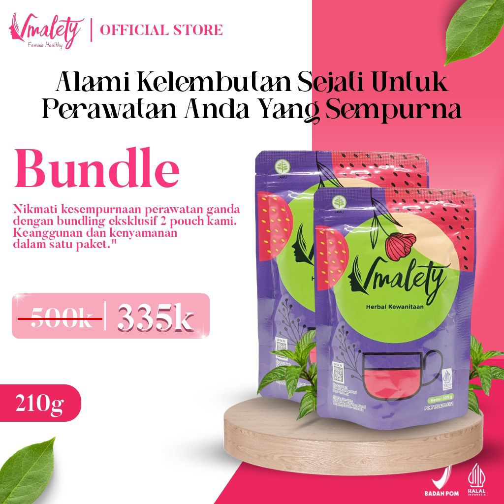 

Vmalety 2 pouch - Minuman herbal kewanitaan rasa mixberry | mengatasi masalah kewanitaan | nyeri haid | keputihan & bau | promil | dan masalah kewanitaan lainnya