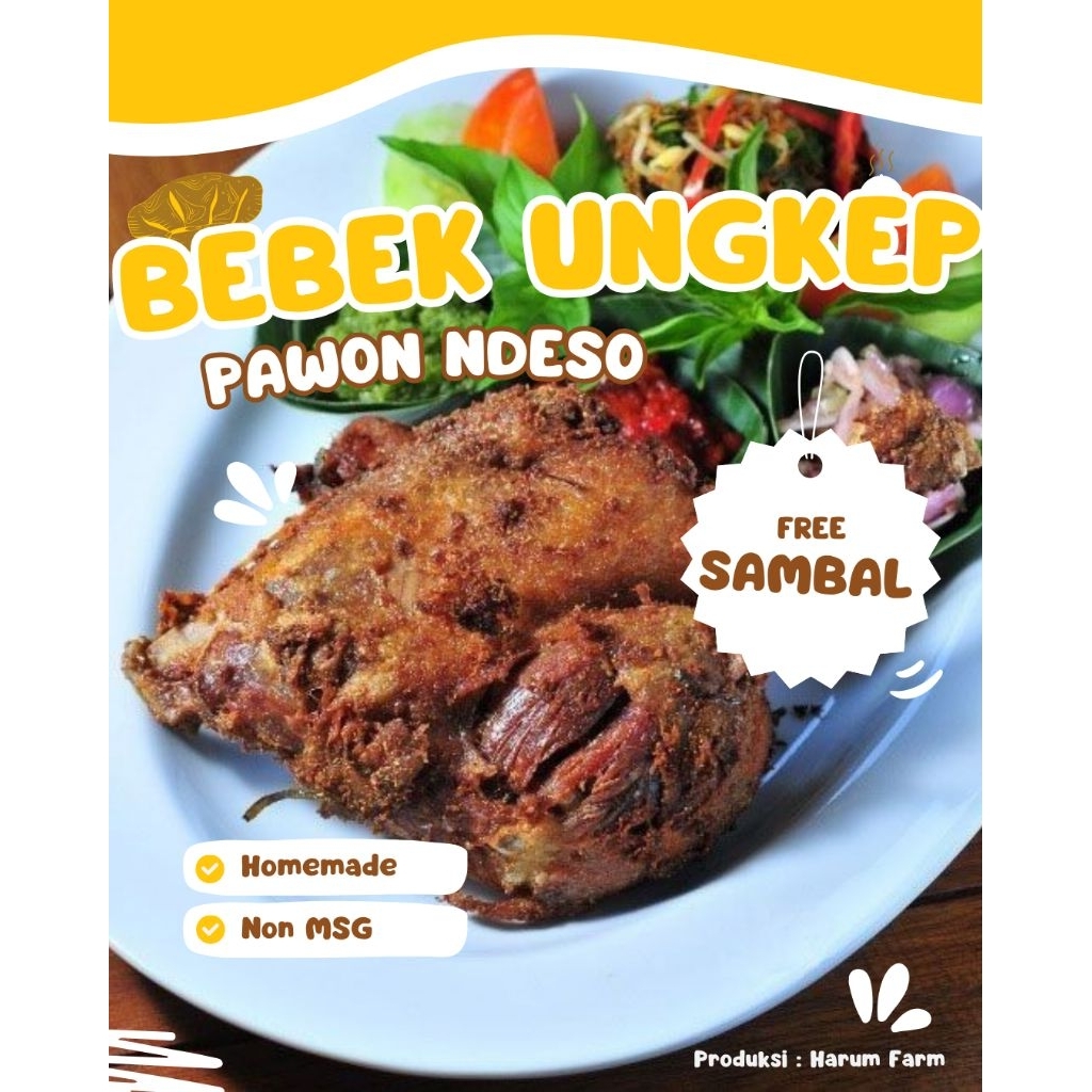 

Bebek Ungkep 1 Ekor / Bebek ungkep pawon Ndeso