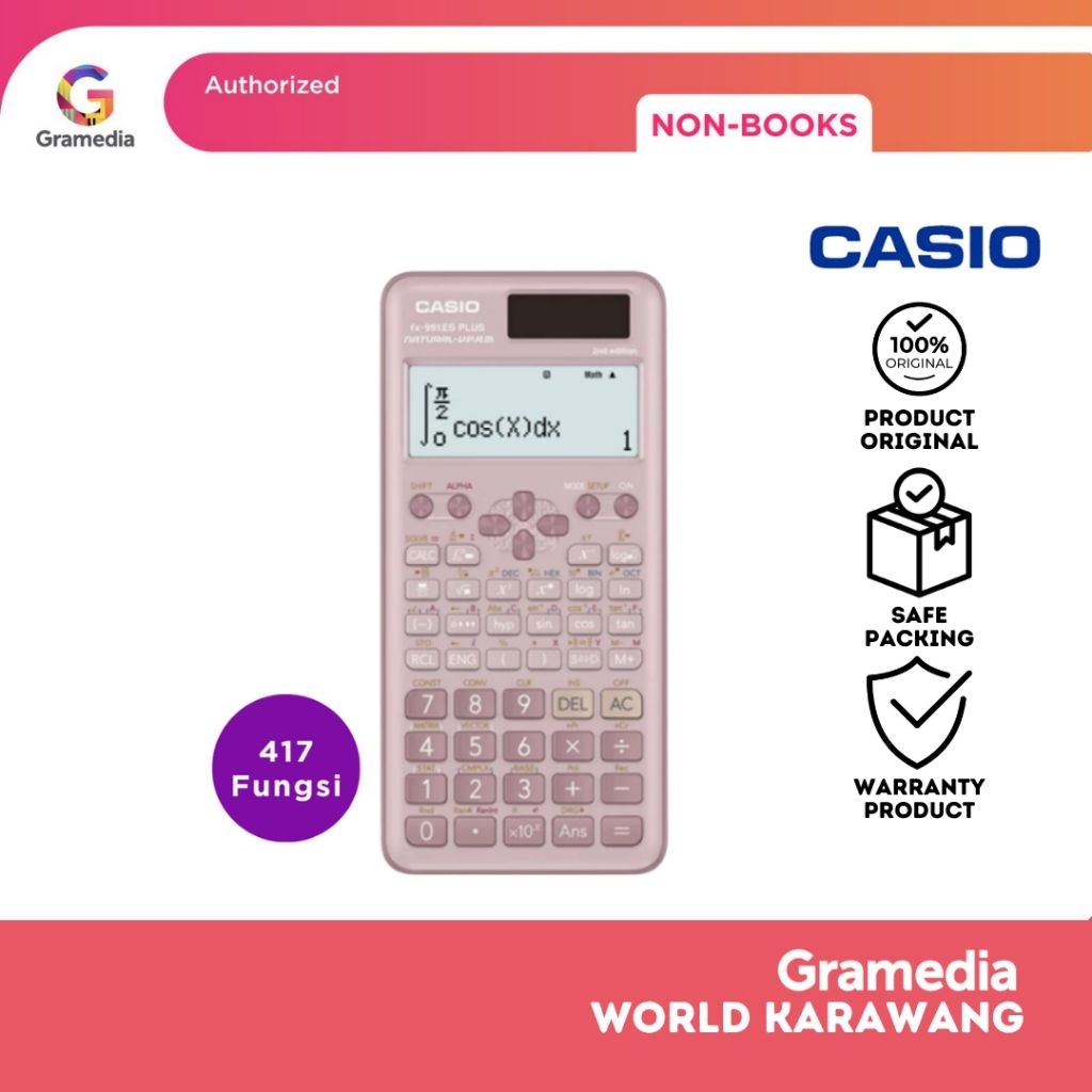

Gramedia Karawang - CALCULATOR CASIO FX-991ESPlus ALL COLOUR, 417 FUNGSI