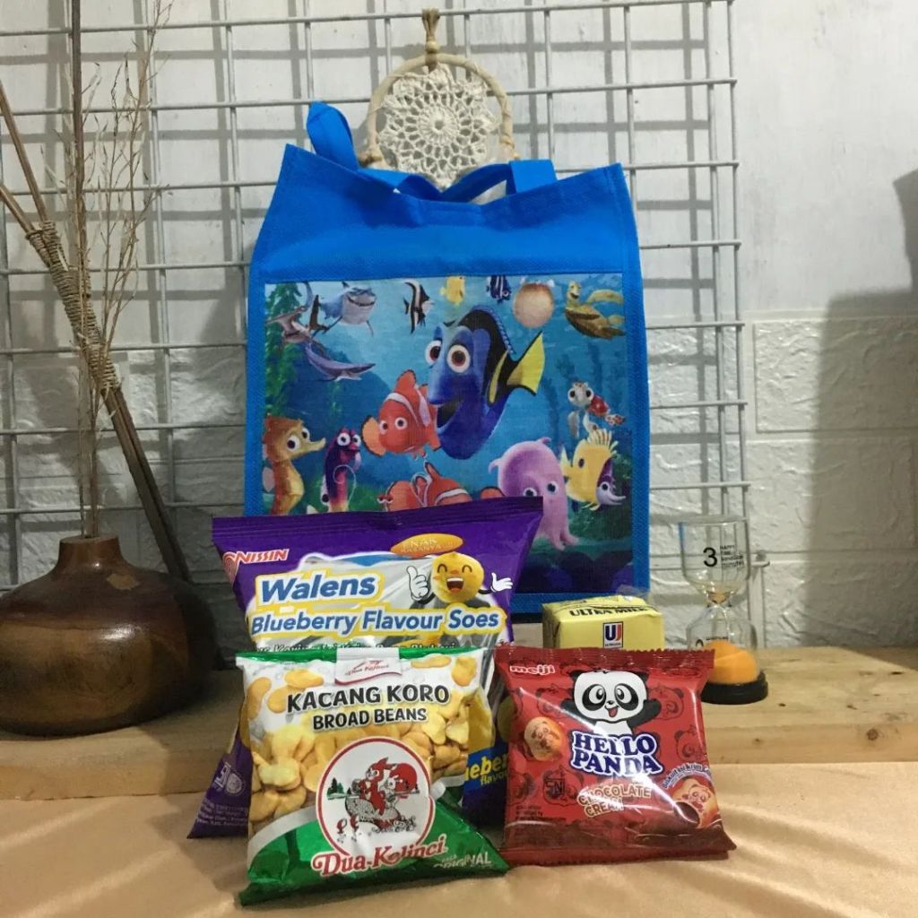 

12pcs GIRL Tas Hampers Anak Goodie Bag Bingkisan Snack Ulang Tahun Anak Perempuan Spunbond Goody NK