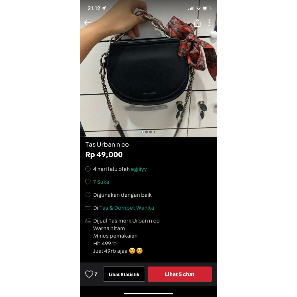 Tas sling bag urban n co