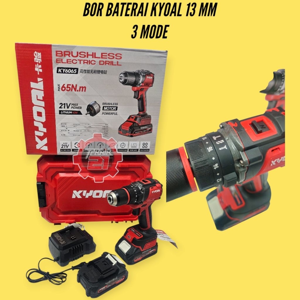 BOR BATERAI KYOAL 13 MM 3 MODE KYOAL BOR CORDLESS 13 MM BOR BATERAI 13 MM KYOAL