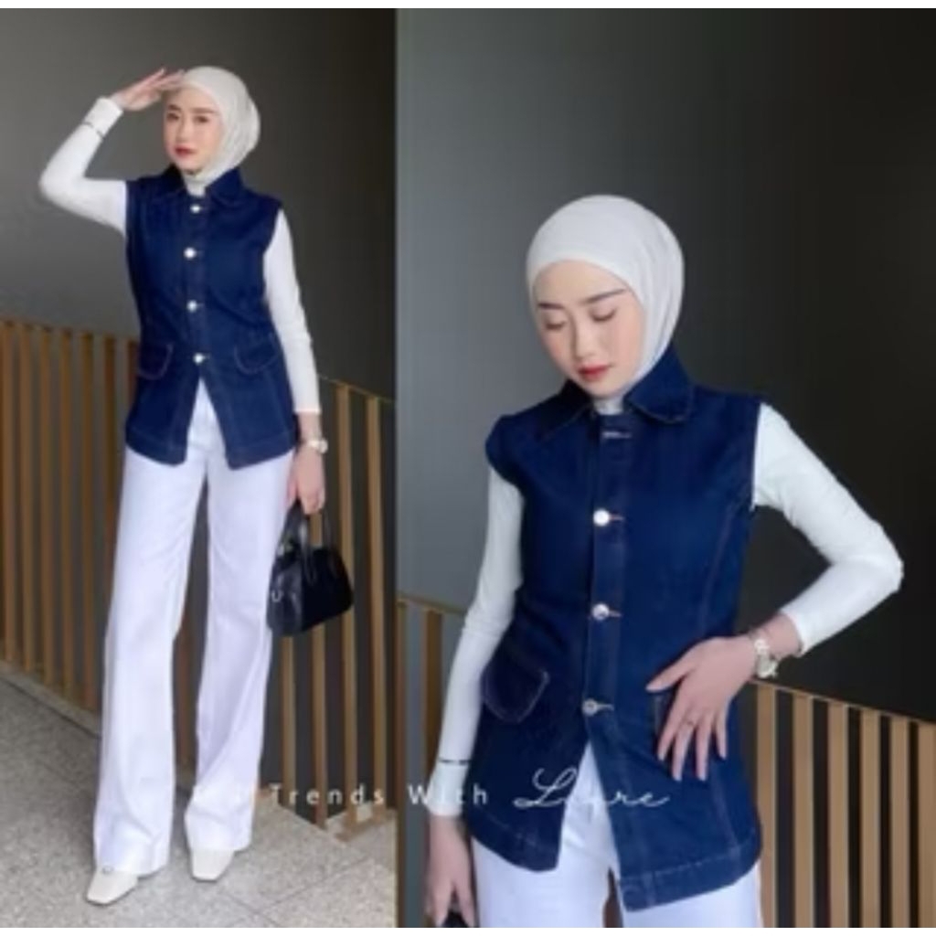 Easy Vest - Vest Jeans Wanita kekinian