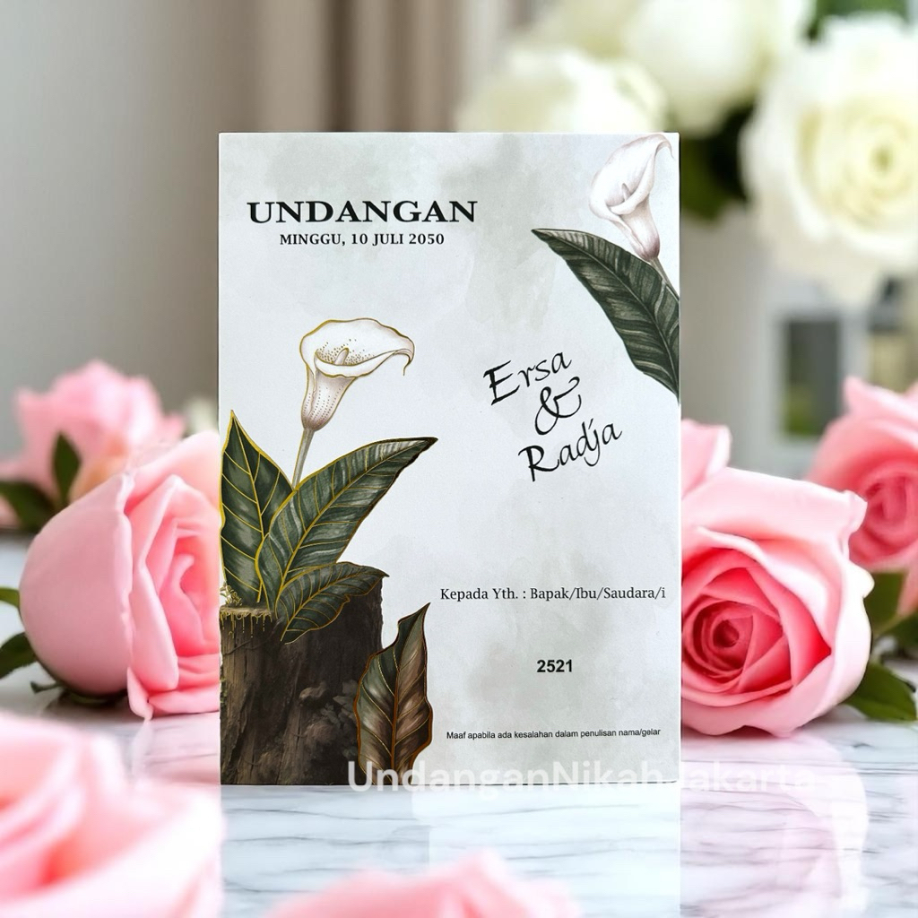 Blangko Undangan Kosong Pernikahan Erba  BLANKO UNDANGAN  MURAH Simple 2521