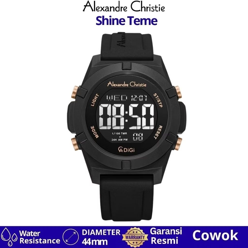 jam tangan Pria Alexandre Christie AC 9371 MHRIPBARG AC DIGITAL
