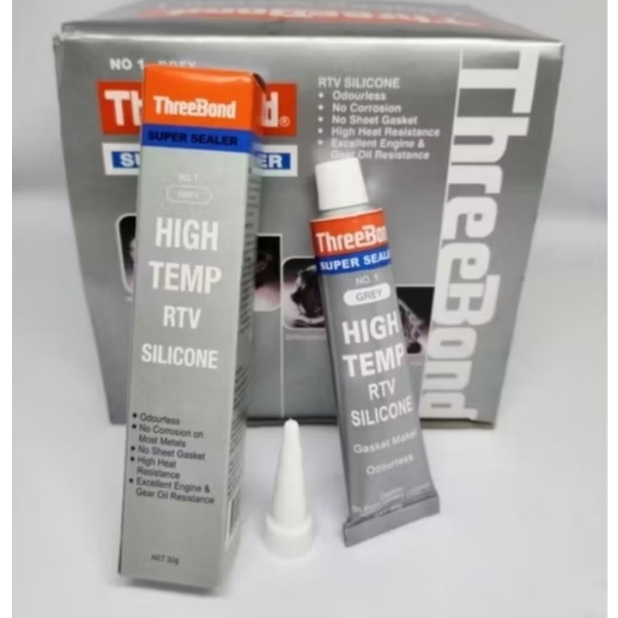 

Lem Merk Treebond SUPER SEALER NO. 1 HIGH TEMP RTV Silicone Grey (Abu Abu) 30 gr