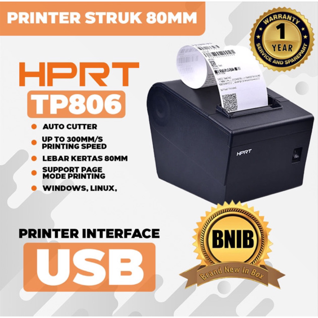 PRINTER THERMAL HPRT TP 806 NEW GARANSI SALE SALE