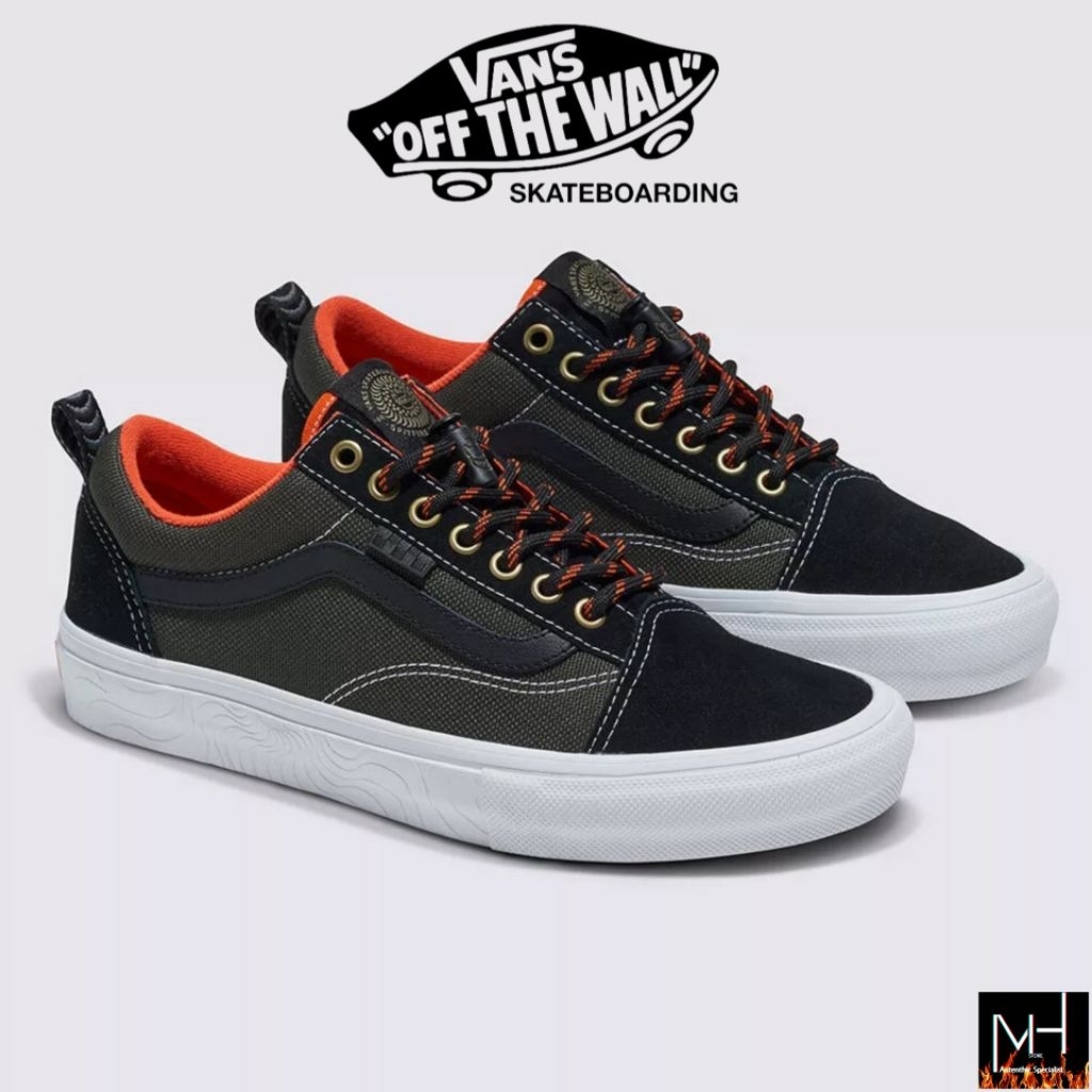 Vans Oldskool Skateboarding X Spitfire Black Orange original 100%