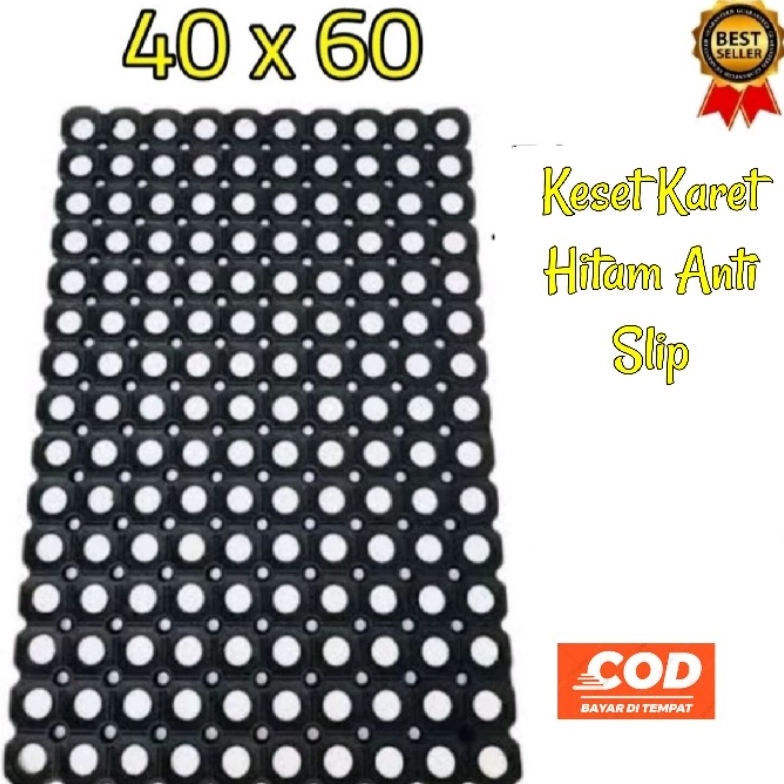 Lagi Bagus Keset Karpet Karet Hitam Anti Slip Murah Keset Kamar Mandi Murah Ringmat