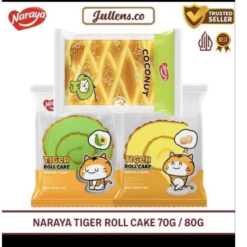 

NARAYA TIGER ROLL CAKE untuk bekal sekolah atau pengganti sarapan berat