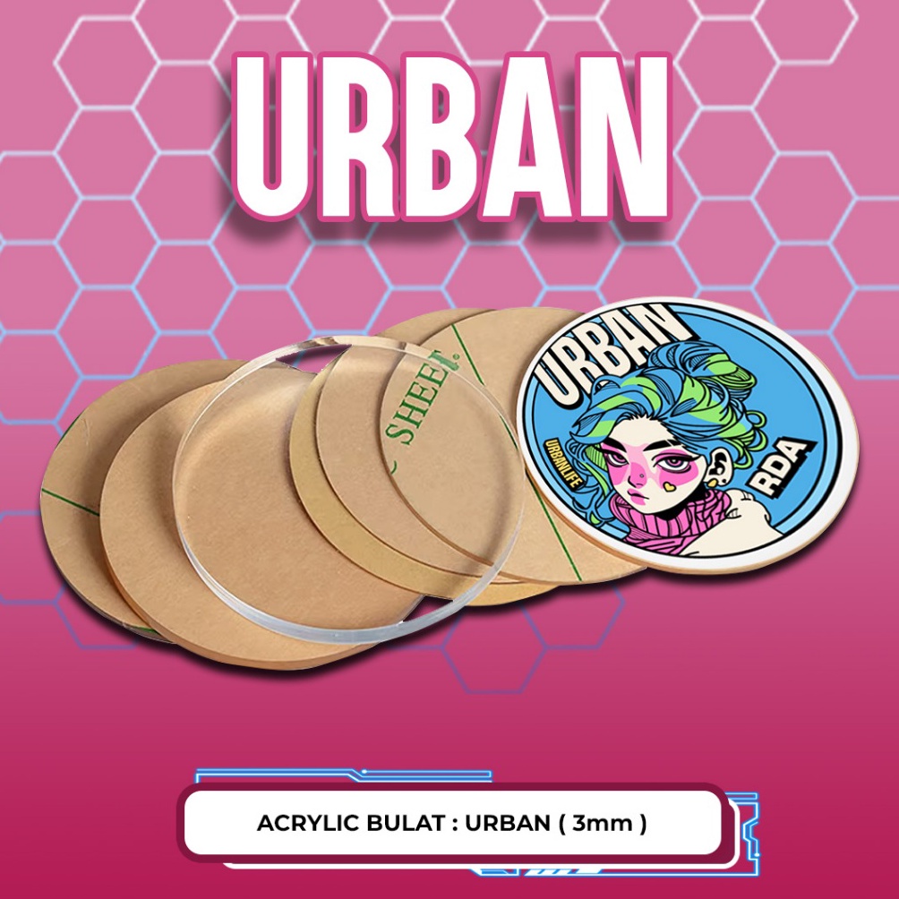 

KODE Q53N Acrylic Bulat URBAN Isi Sepasang