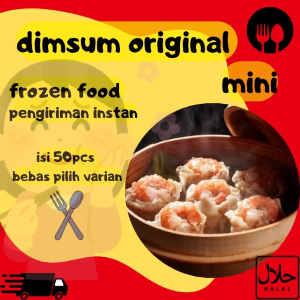 

dimsum mini original isi 50pcs full daging 100% halal di jamin enak dan puas