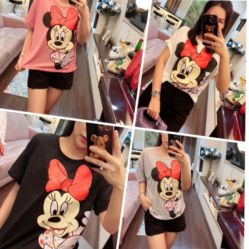 Kode F. Baju atasan kaos wanita JUMBO big size MICKEY MOUSE