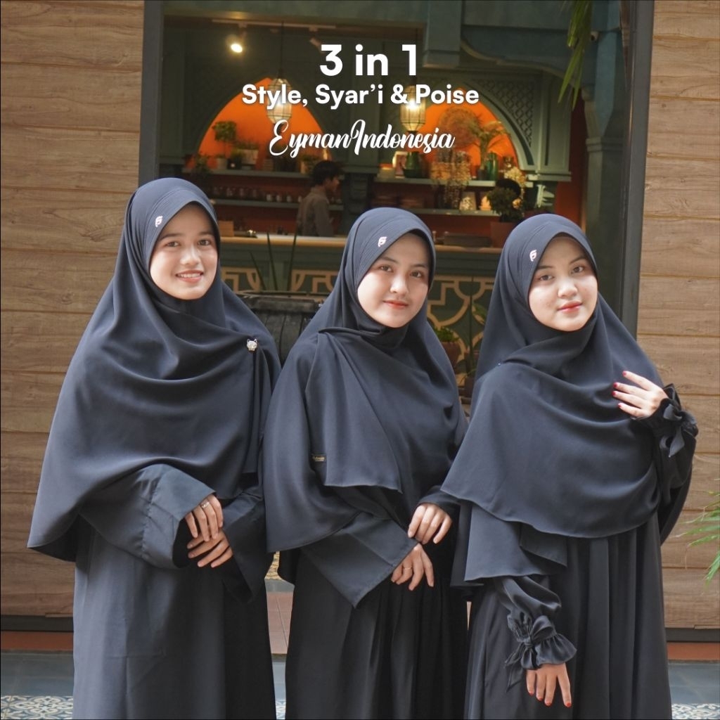 Hijab Instant Exclusive | Black | EymanIndonesia