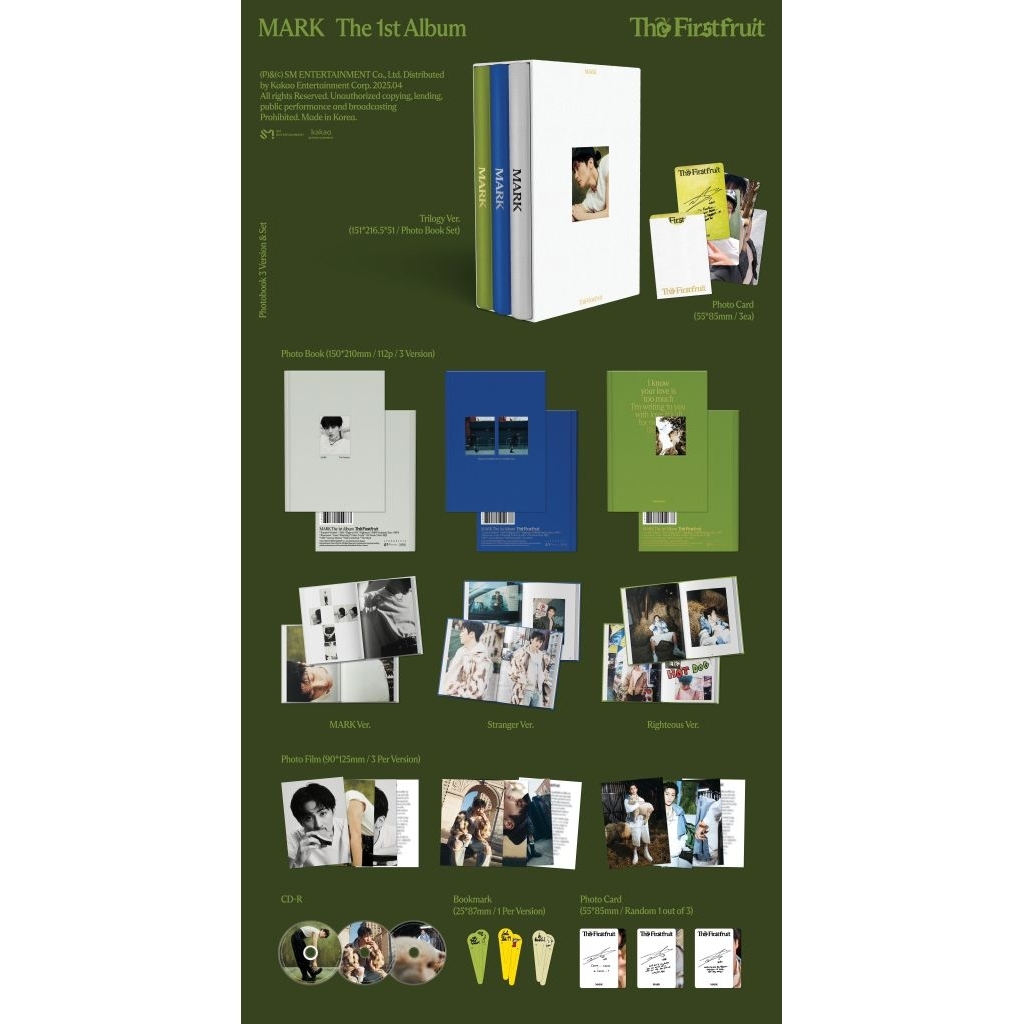 [sharing trilogy] ready stock album solo mark the firstfruit photobook ver stranger righteous sealed