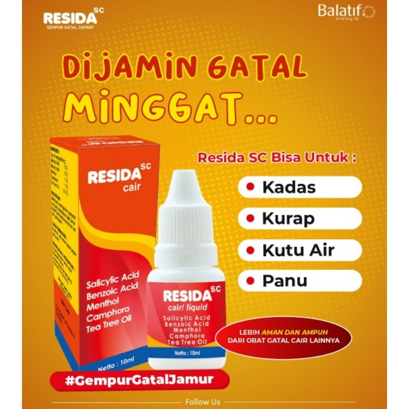 Resida Obat Panu Cair Original 10ml - Obat Penghilang Panu Di Badan Ampuh Obat Kadas Kurap Kudis Eks