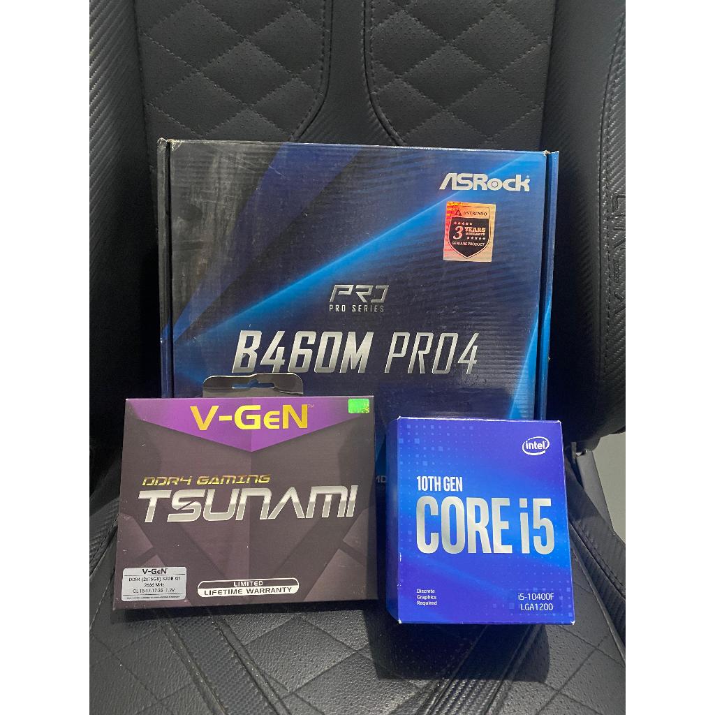I5 10400F + Asrock B460M Pro4 + Ram V-Gen Tsunami DDR4 2x16 GB