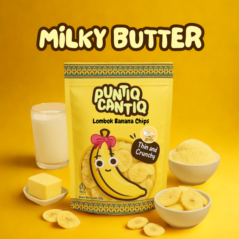 

[RASA BARU] Keripik Pisang rasa Milky Butter tipis renyah | Puntiq Cantiq Lombok Banana Chips