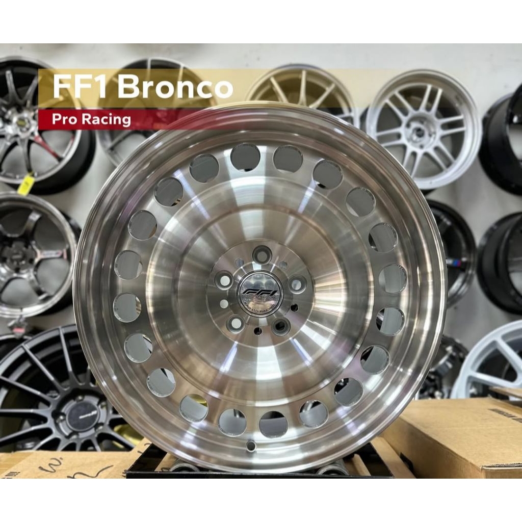 Velg racing r18 BRONCO FLOW FORMING LEBAR 9 velg mobil ring 18 velg racing mobil sangat cocok untuk 