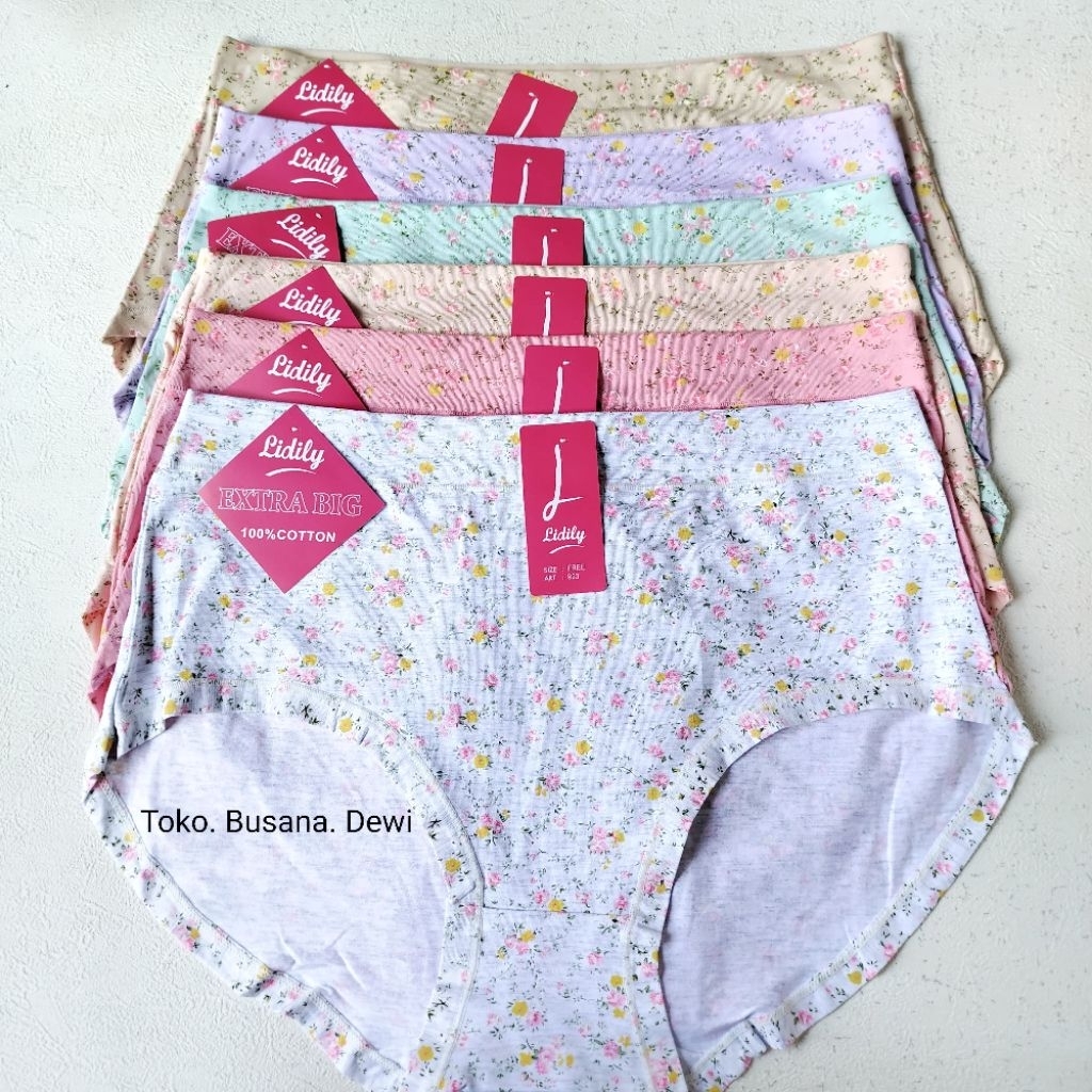 CD Lydyly Jumbo Extra Big Size Katun | DD 923 927 Motif | Celana Dalam Wanita Lidily Underwear Motif