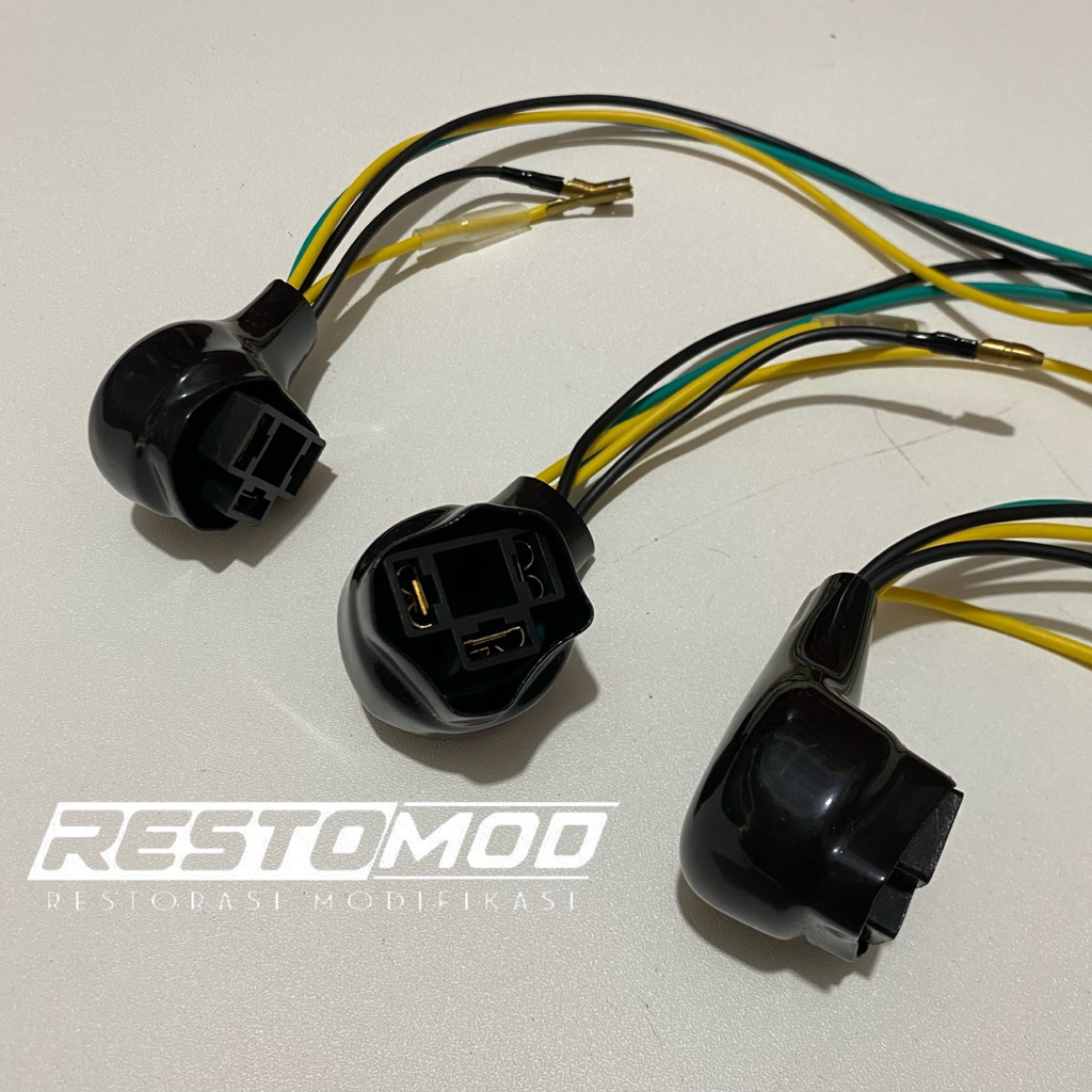 Fiting lampu H4 Soket H4 fitting H4 piting soket lampu H4 motor mobil Socket H4 socket lampu Female