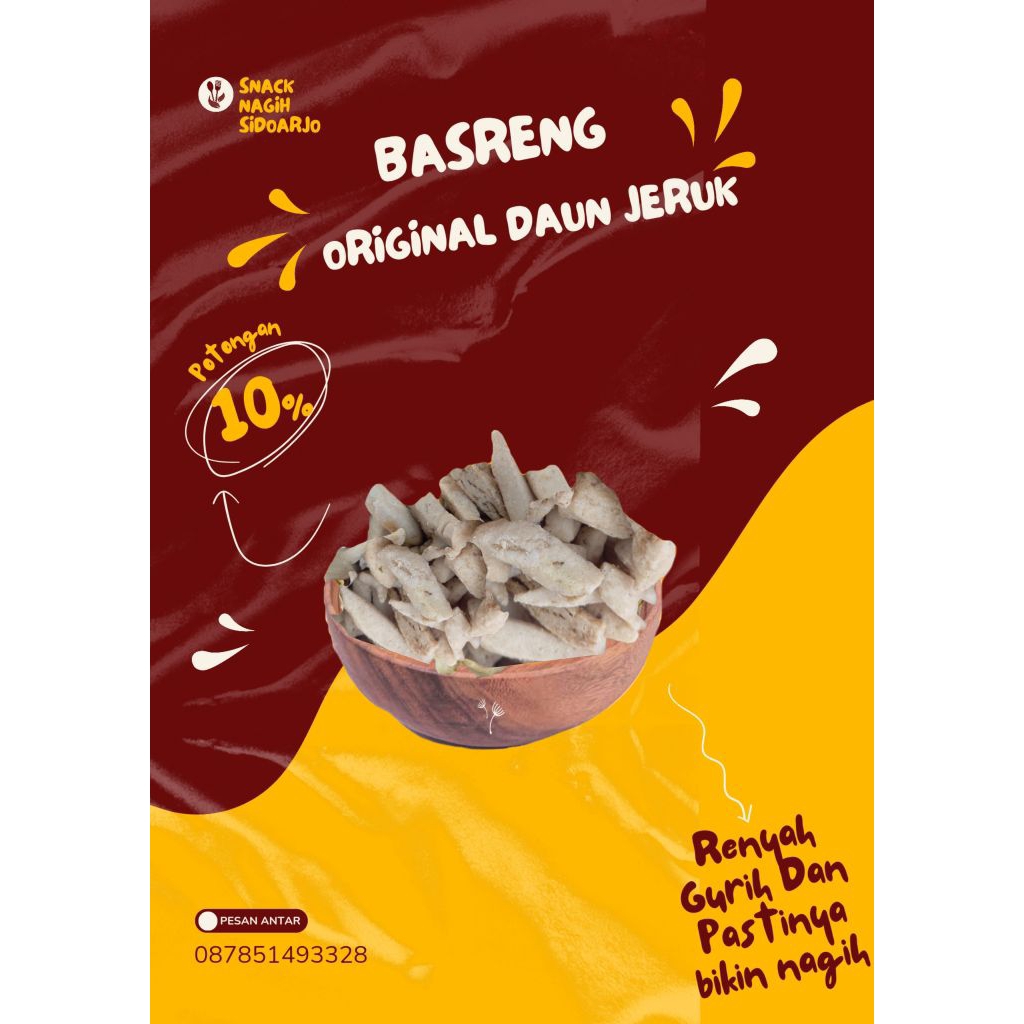 

Basreng Original Daun Jeruk Gurih Renyah Cemilan Enak