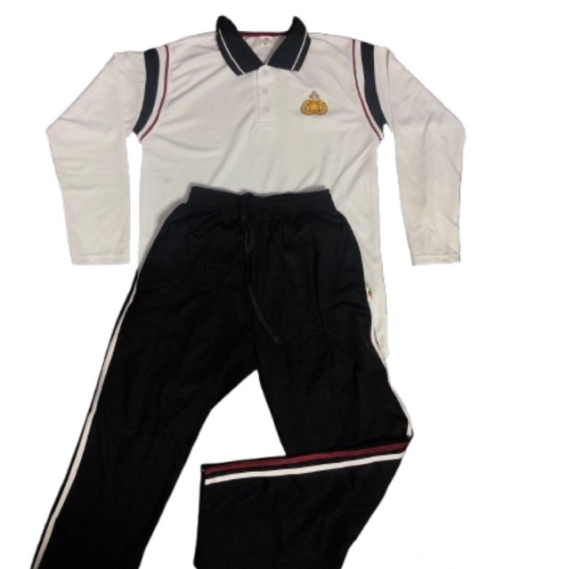 BAJU OLAHRAGA POLRI HITAM PUTIH