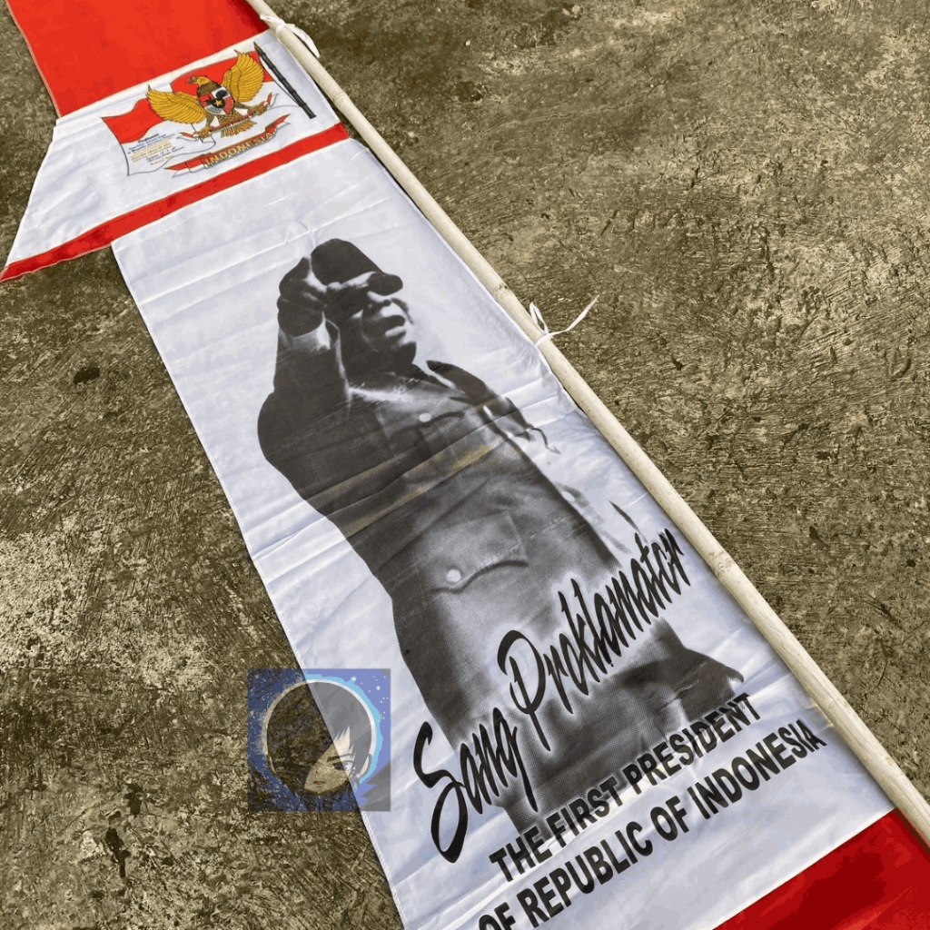 Bendera umbul umbul merah putih bandir Soekarno 3M