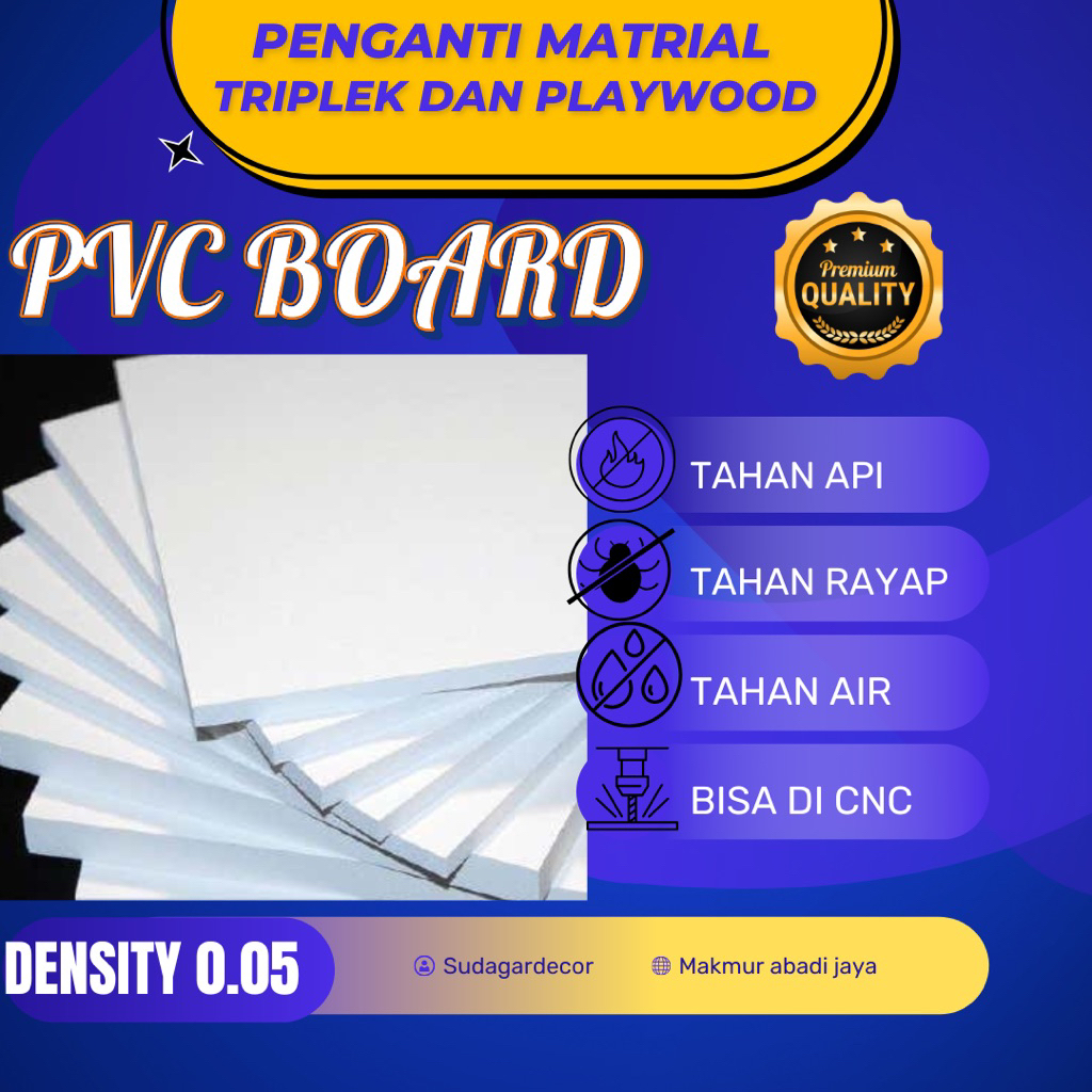PVC BOARD / PVC POAM BOARD LEMBARAN 122 X 244
