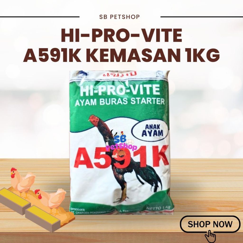 Pakan Makanan Ayam Voer Pur Ayam A591 A592 A594 Kemasan 1kg