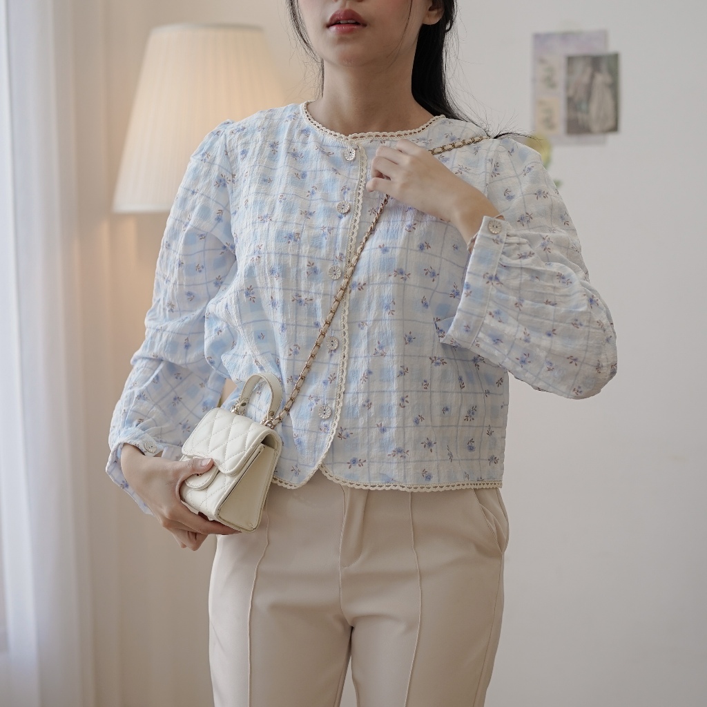 CHERRY BLOUSE ATASAN KOREA