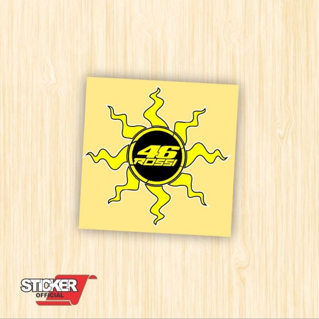 stiker matahari, 46 rossi, rossi, 46, stiker reflektive nyala, hp, motor