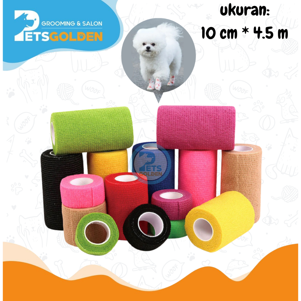 Perban Anjing Kucing | Perban kaki Elastis Anjing Kucing 10CM x 4.5CM