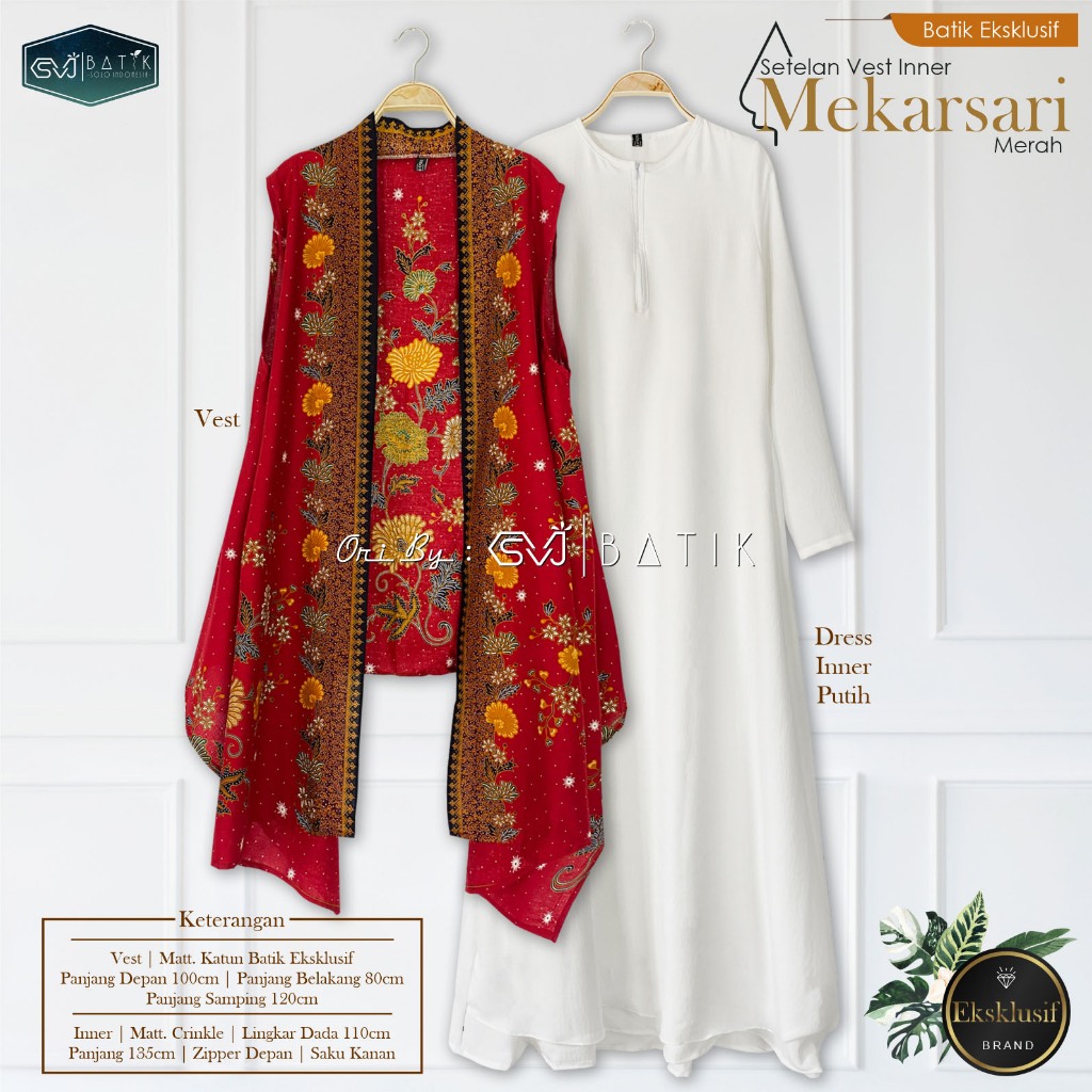 Setelan Baju Merah Putih Wanita Tema Kemerdekaan HUT RI Outer dan Atasan Model Kekinian