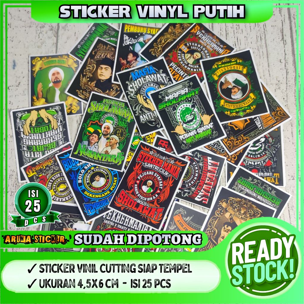 

Sticker Sholawat Syekher Mania Isi 25 pcs Sudah Dipotong Stiker Viral