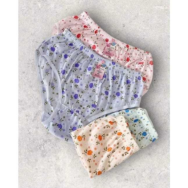 6 Pcs Celana Dalam Wanita Motif Bunga