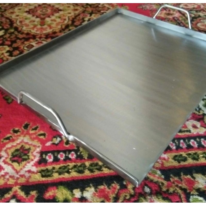 WAJAN ROTI BAKAR UKURAN 54x54CM BAJA TEBAL 5MM MODEL LIST PINGGIRAN (CUSTOM)