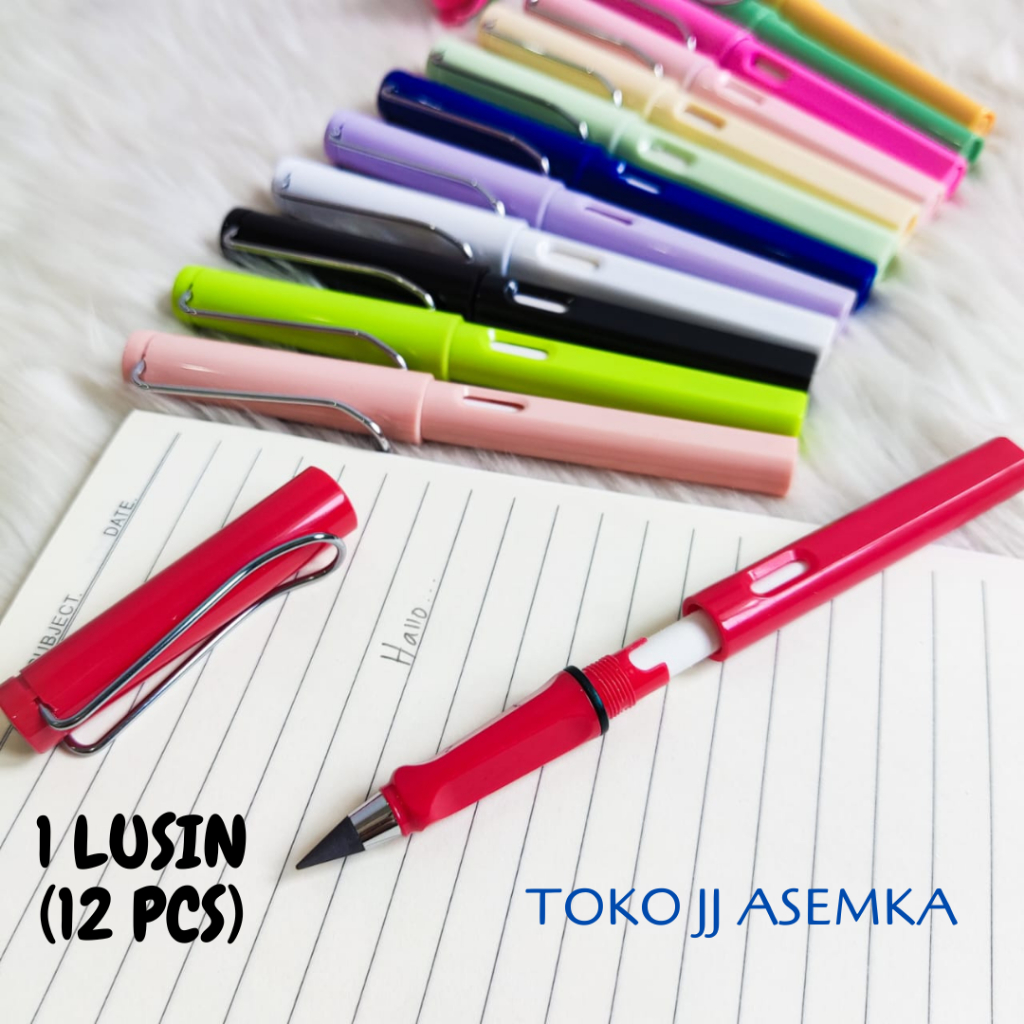 

1 LUSIN (12 PCS) PENSIL ABADI INFINITE MAKARON ADA PENGHAPUS PENCIL MURAH GROSIR COD ATK