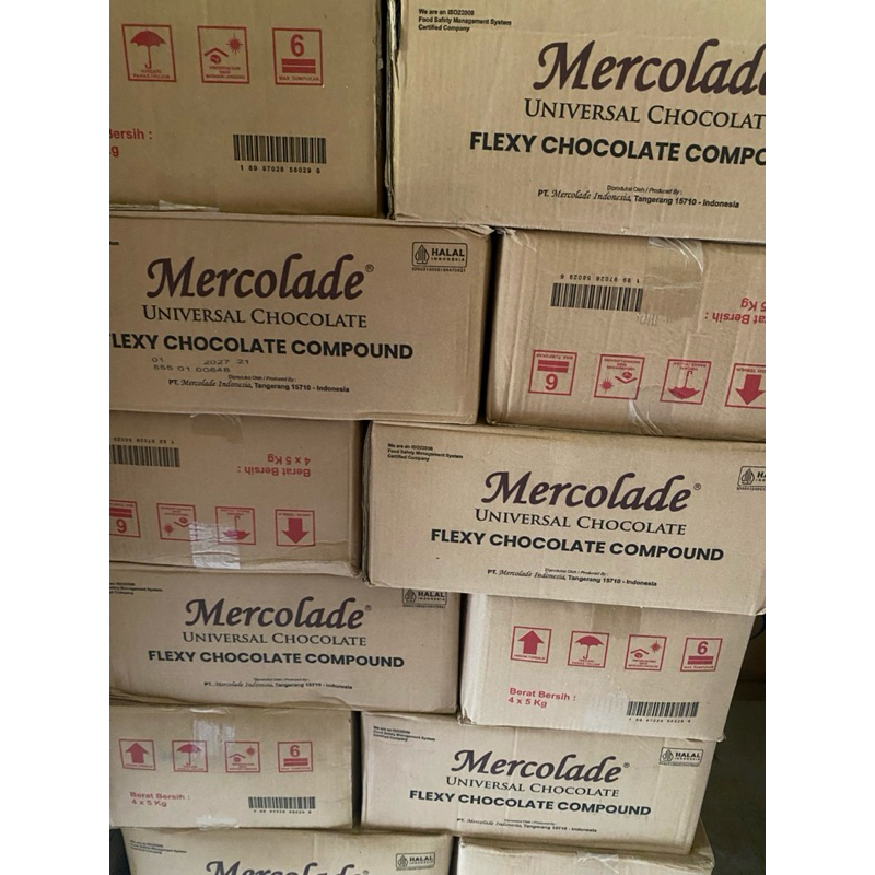 

RK60 Coklat Blok MERCOLADE FLEXY 5 kg x 4 Coklat Batang MERCOLADE FLEXY 1 Dus