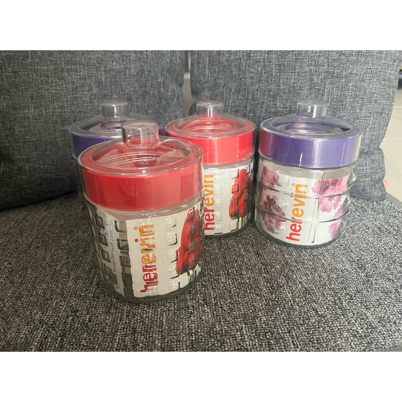 1 Set (4 Pcs) Toples Kue Kaca Herevin 1 Ltr Informa