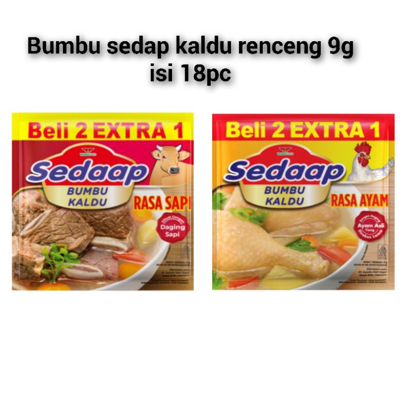 

sedap kaldu saset isi 18pcs 9gr