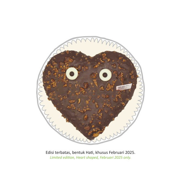 

Chocolate Cashew Soft Cake Heart Series (Kue Ulang Tahun / Birthday Cake)