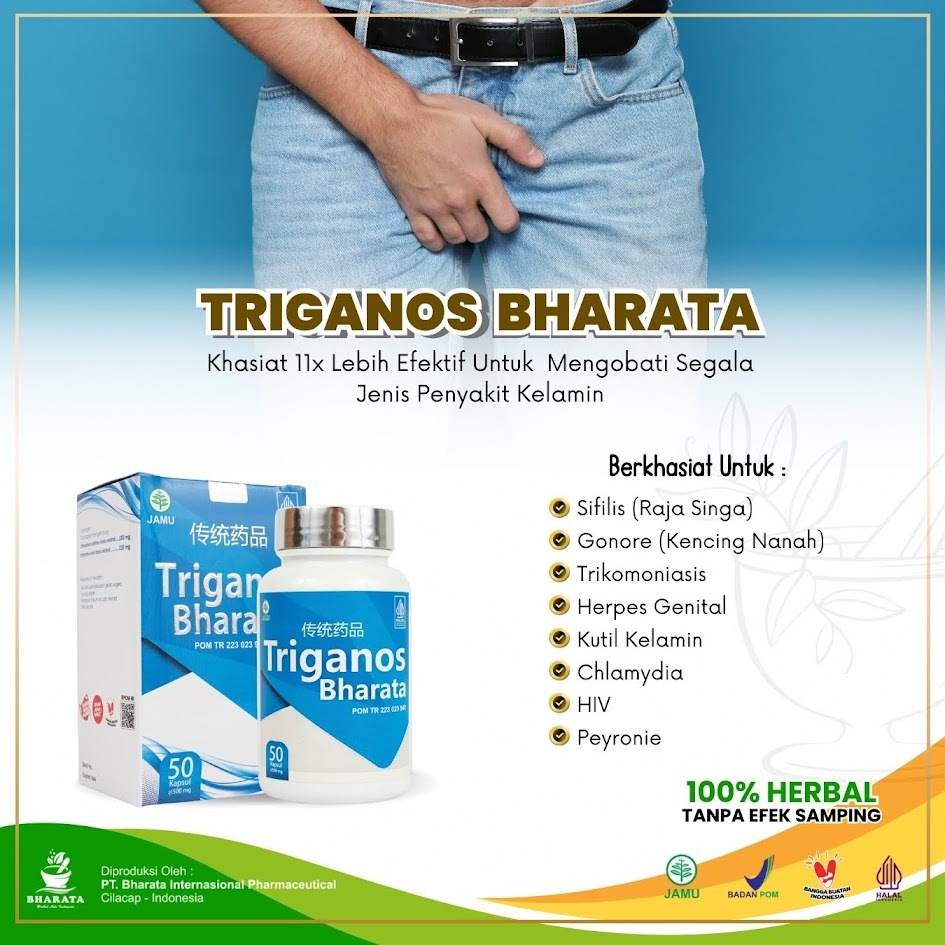 Triganos Bharata mengobati sipilis, gonore, kencing nanah, kencing darah, kutil kelamin, HIV
