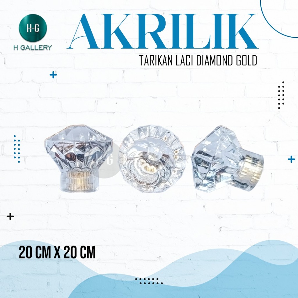 TARIKAN LACI AKRILIK DIAMOND GOLD *S