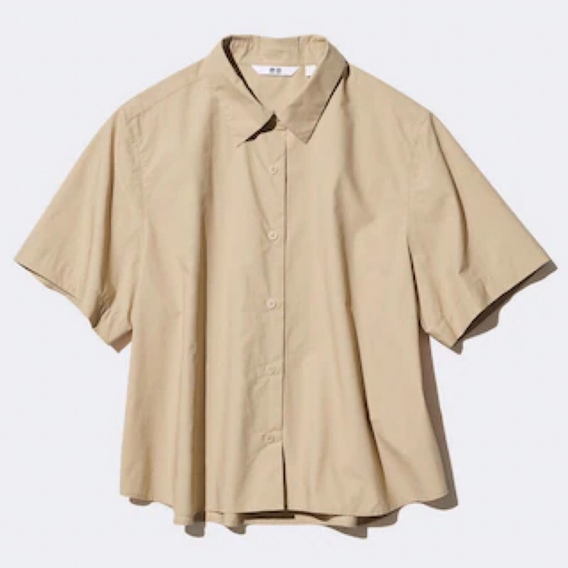 UNIQLO Women Cotton Short Shirt Kemeja Katun Pendek Wanita