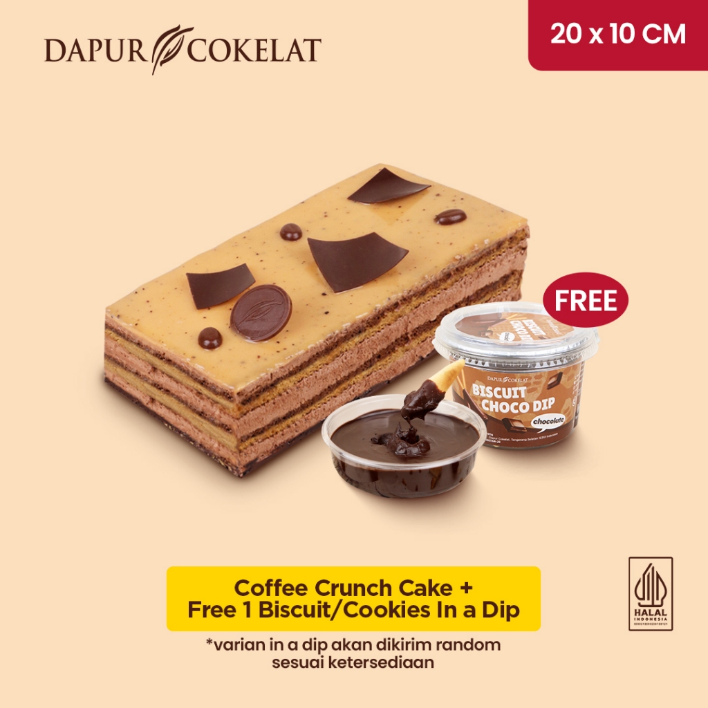 

DAPUR COKELAT - Coffee Crunch Cake 20x10 + Free Choco Dip Series