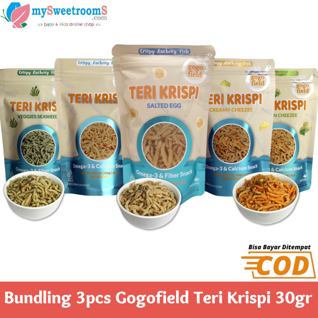 

BUNDLING 3PCS Teri Krispi MIX RASA NON MSG Ikan Teri Kering Crunchy